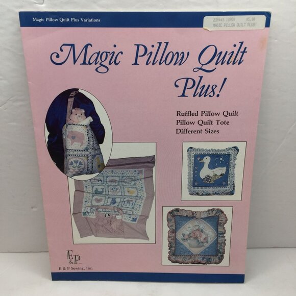Vintage E&P Magic Pillow Quilt Plus Sewing Ruffled Tote Crafting Instructions - Picture 1 of 6